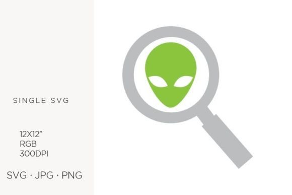 Alien Head Inside Magnification Glass: A Versatile Digital Asset for Modern Creatives