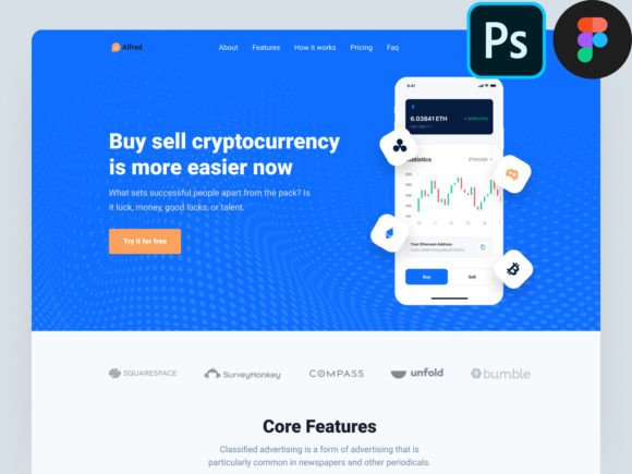 App Figma PSD Landing Page Design Guide