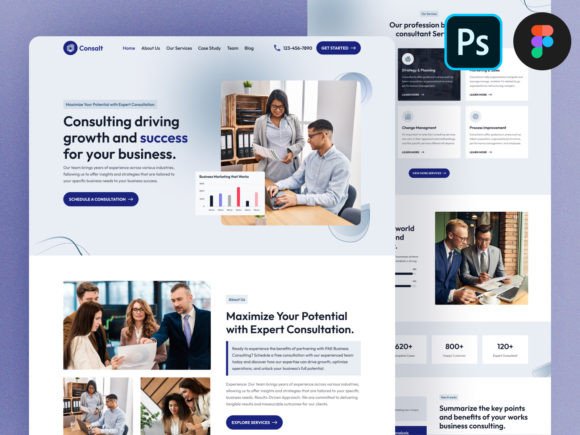 Business Website UI PSD Figma: A Design Blueprint