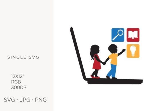 Children and Laptop: Strategic Visual Assets for Modern Digital Communication