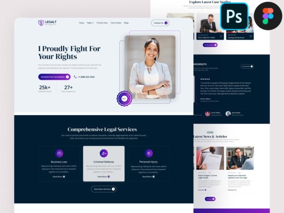 Consulting Website Design Figma PSD Guide