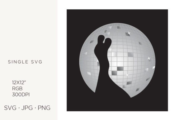 Couple with Disco Ball: Elevating Modern Design with Vector Versatility