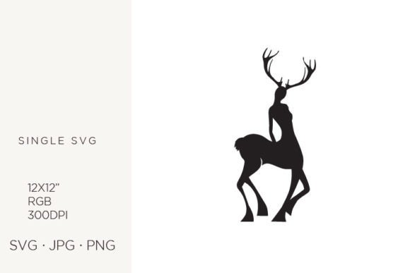 Deer Woman Logo Icon: Elevating Brand Identity with High-Resolution Vector Artwork