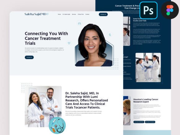 Designing Trust: A Practical Look at the Cancer Treatment Website UI PSD Figma Template