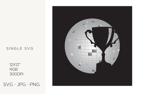 Disco Ball and Trophy: Elevating Your Designs with High-Resolution Vector Clipart