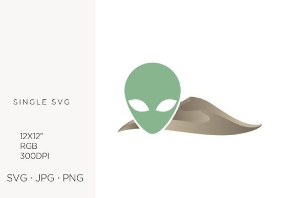 Dune in Behind of Alien Head: Elevating Your Creative Projects with Unique Vector Art