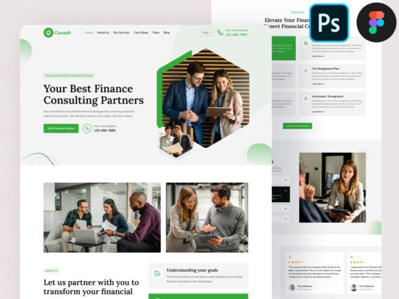 Finance Consulting Website UI Figma Template