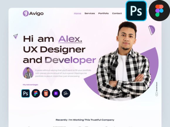 Mastering Digital Presence with a Personal Portfolio Figma PSD Page