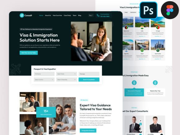 Mastering Modern Web Design: A Deep Dive into the Visa Consulting Website UI Figma Template