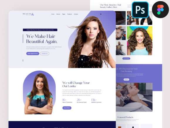Mastering the Hair Salon Website Ui PSD Figma Template for Professional Results