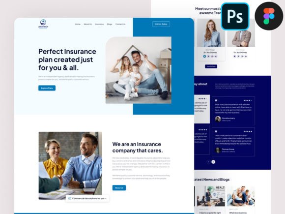 Maximizing Professional Impact with the Insurance Website UI PSD Figma Template
