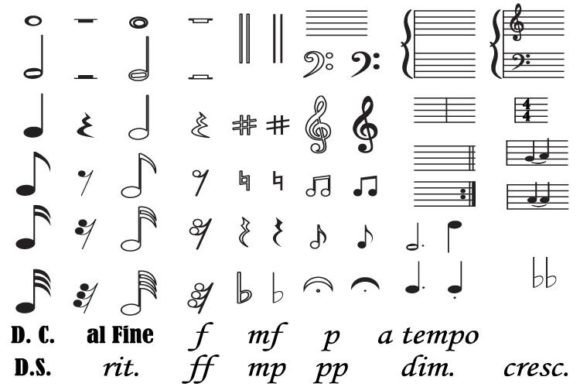Musical Note and Symbols Collection: Elevating Your Creative Projects with Professional Line Art