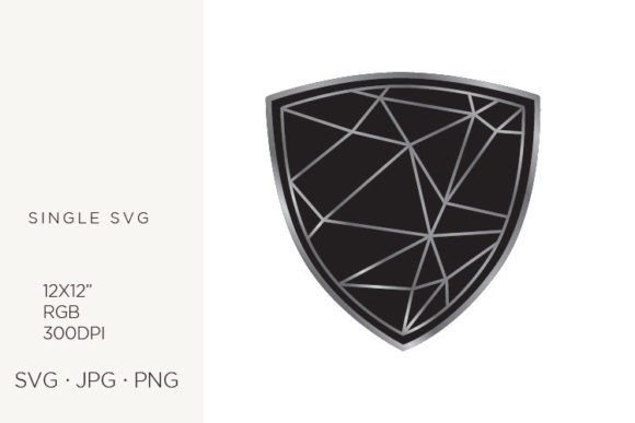 Silver Lines Inside Shield Shape: Elevating Modern Design with Precision Vector Art