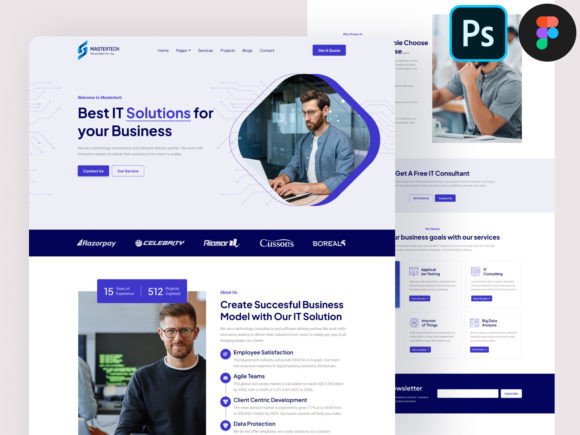 Streamlining Digital Presence with the IT Solutions Website UI Figma Template