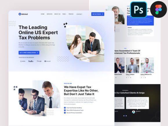 Tax Consulting Website UI Figma Template