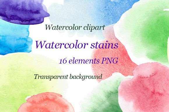 Watercolor Stains Clipart PNG: Elevating Digital and Print Designs with Organic Texture